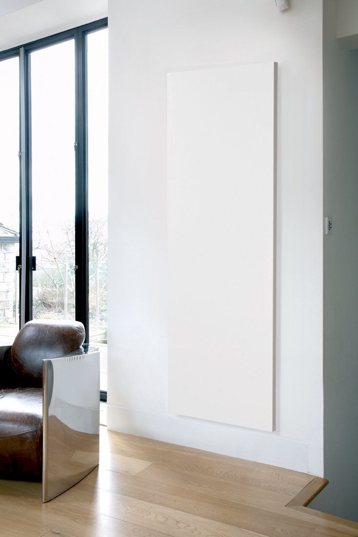 iRad electric radiator in brushed stainless steel finish
